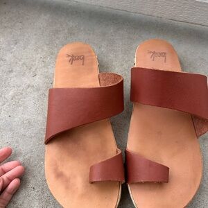 Beek Brown Leather Sandals